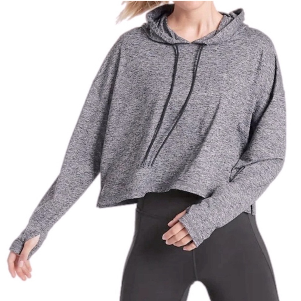 NWT Athleta Uptempo‎ Short Cropped Hoodie